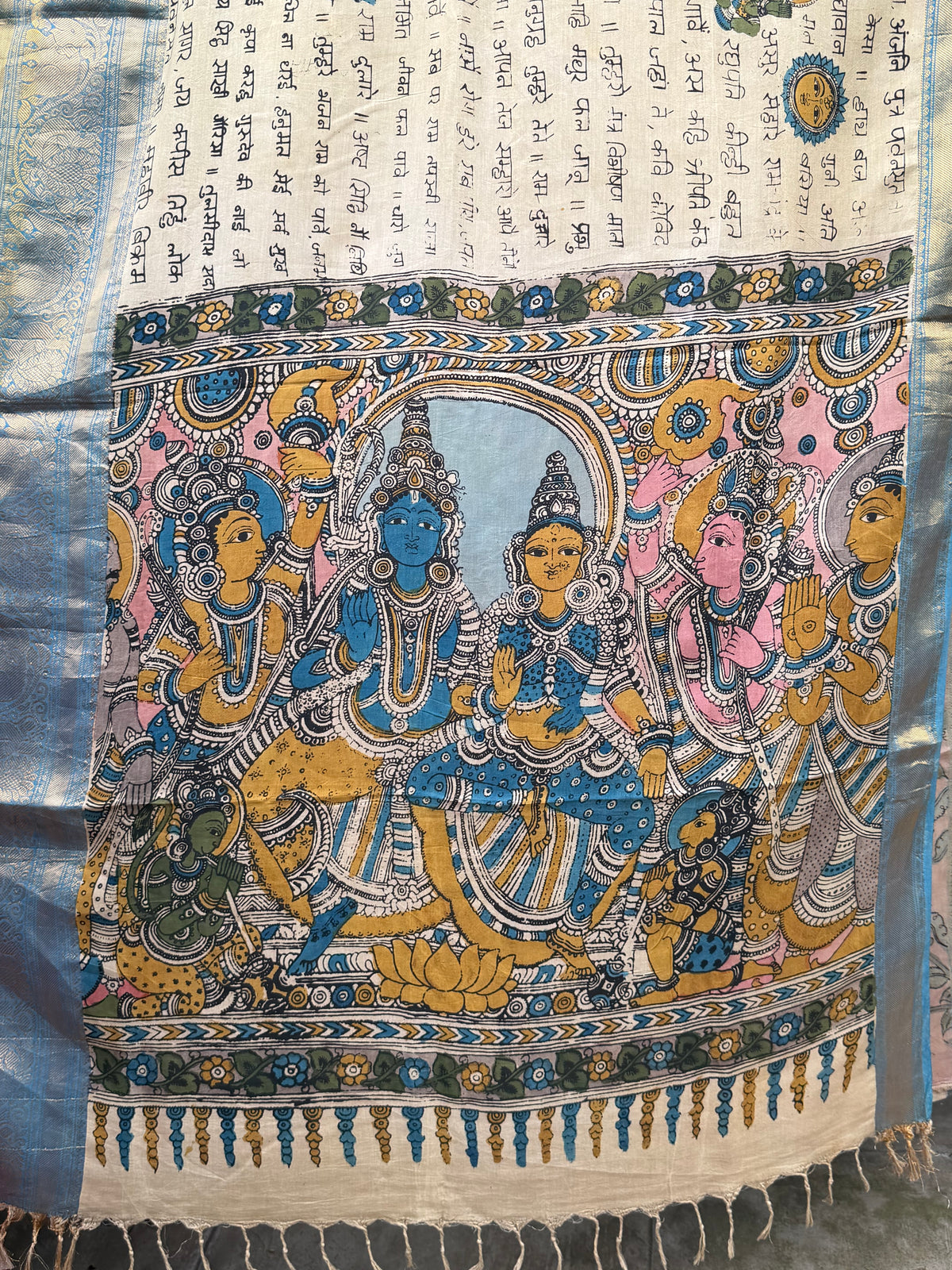 Silkcotton penkalamkari saree
