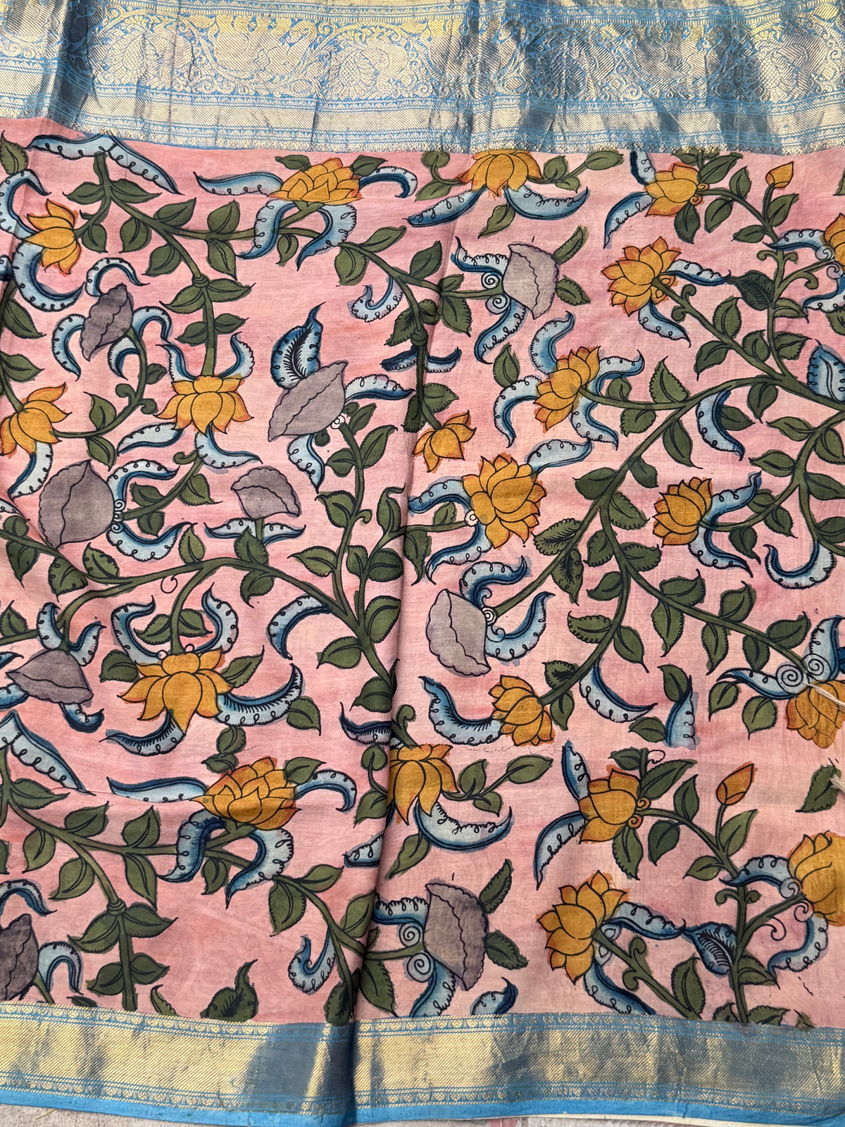 Silkcotton penkalamkari saree