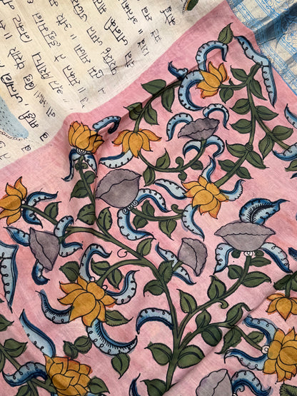 Silkcotton penkalamkari saree