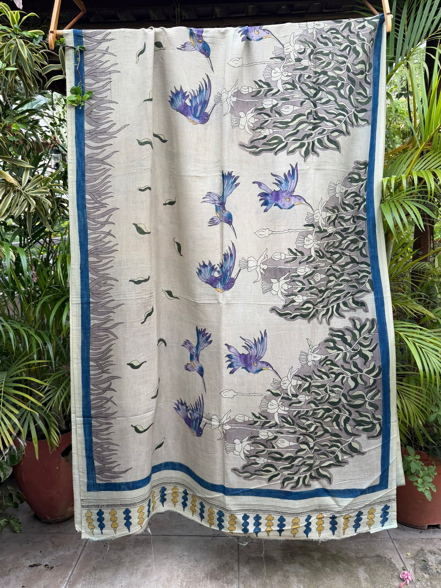 Silkcotton penkalamkari saree