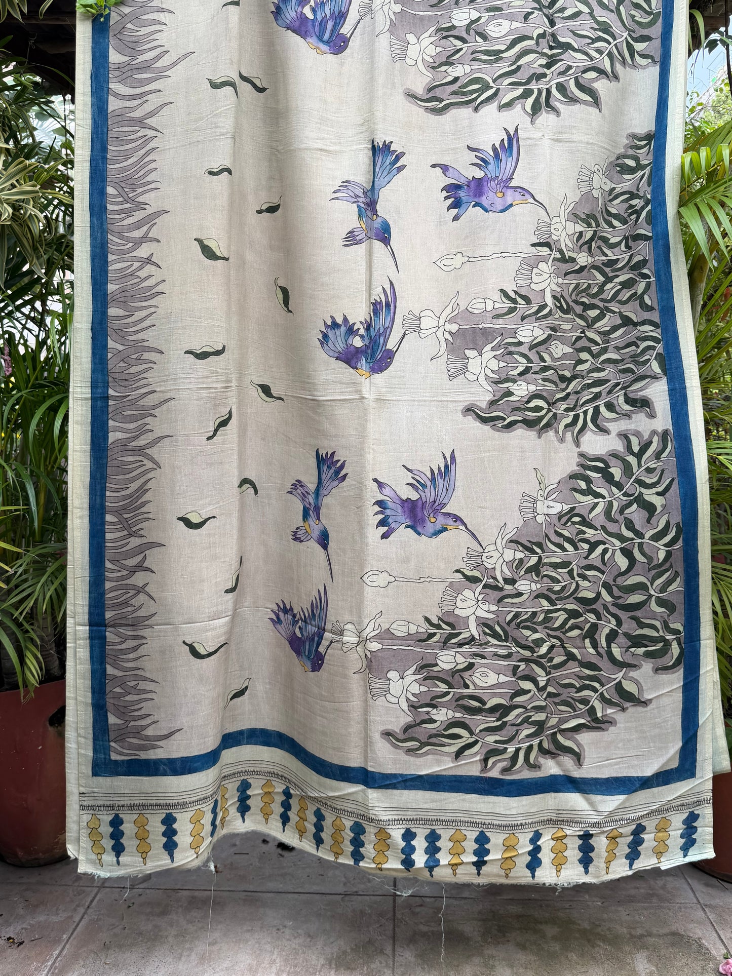 Silkcotton penkalamkari saree