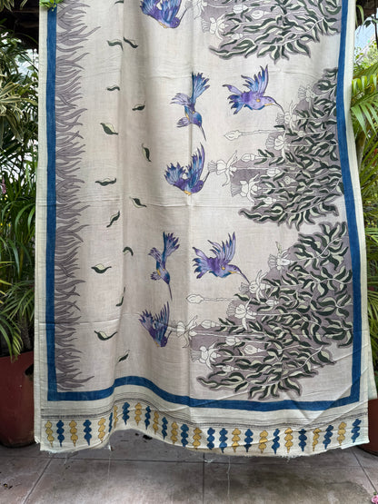 Silkcotton penkalamkari saree