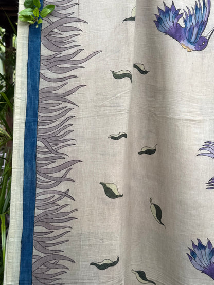 Silkcotton penkalamkari saree