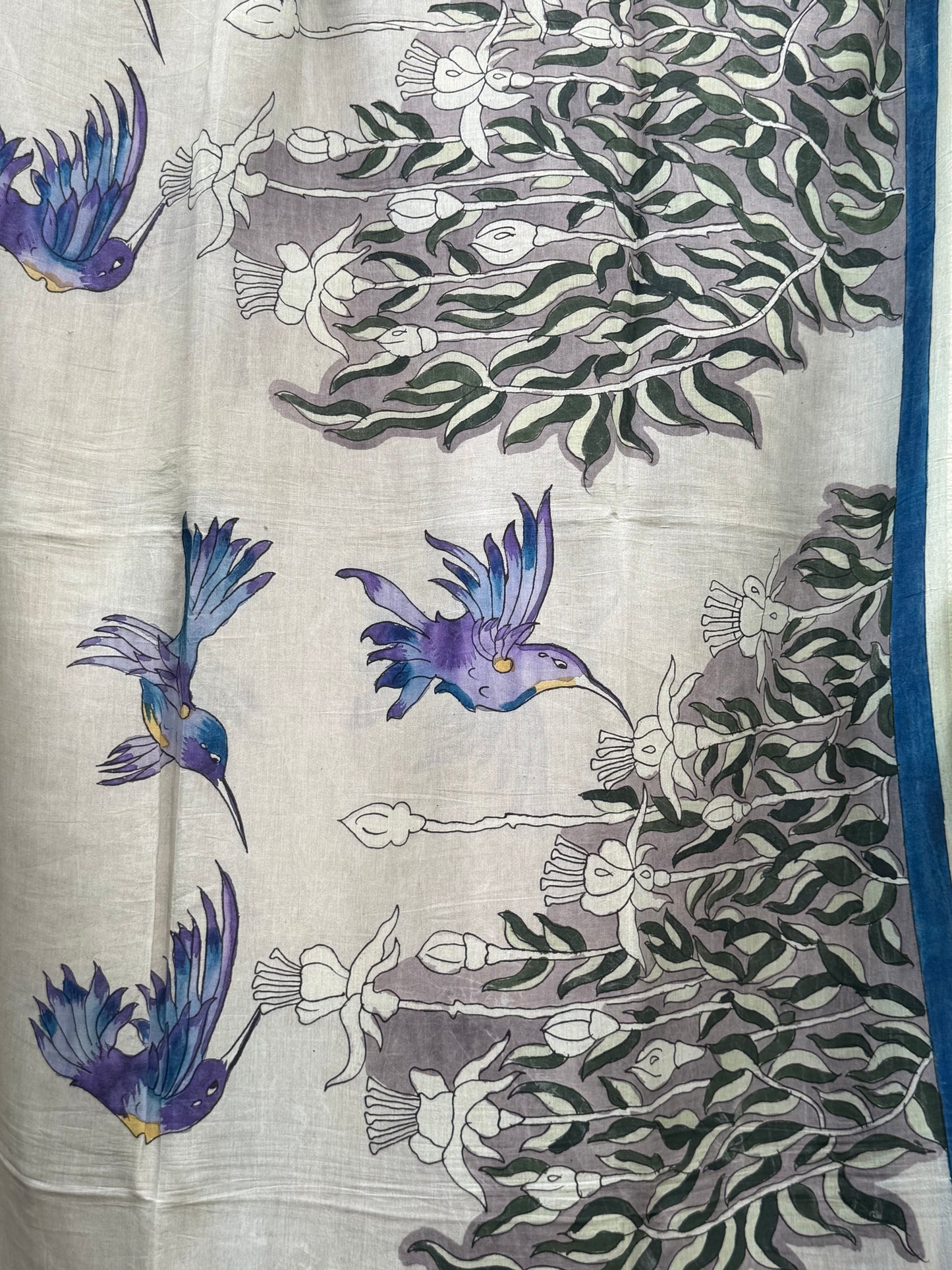 Silkcotton penkalamkari saree