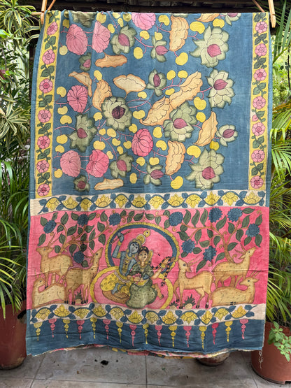 Silkcotton penkalamkari saree