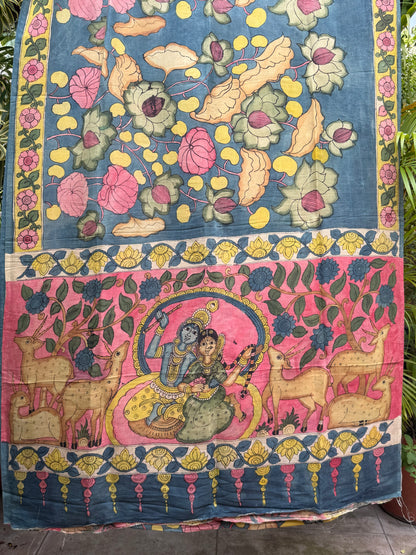 Silkcotton penkalamkari saree