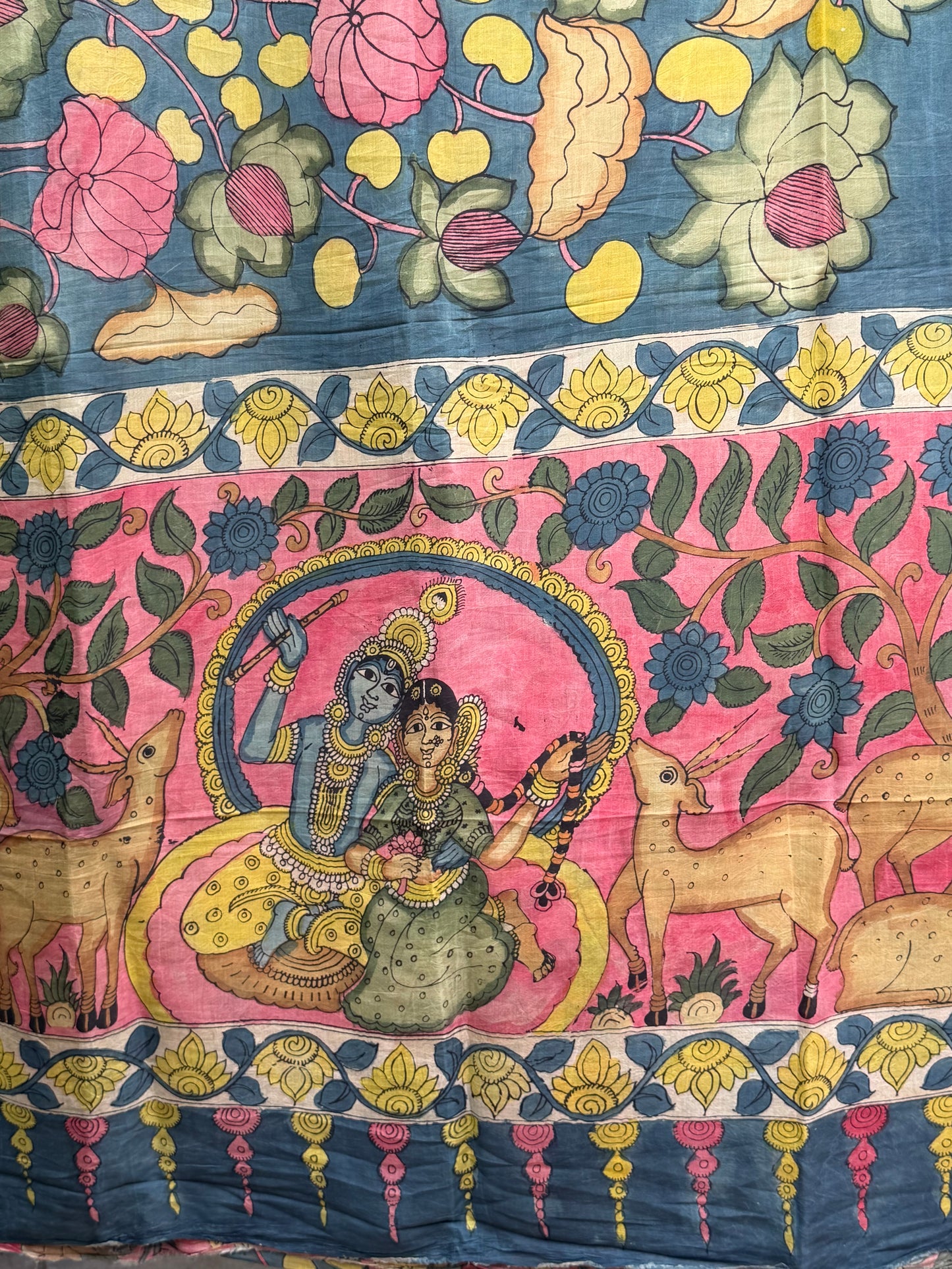 Silkcotton penkalamkari saree