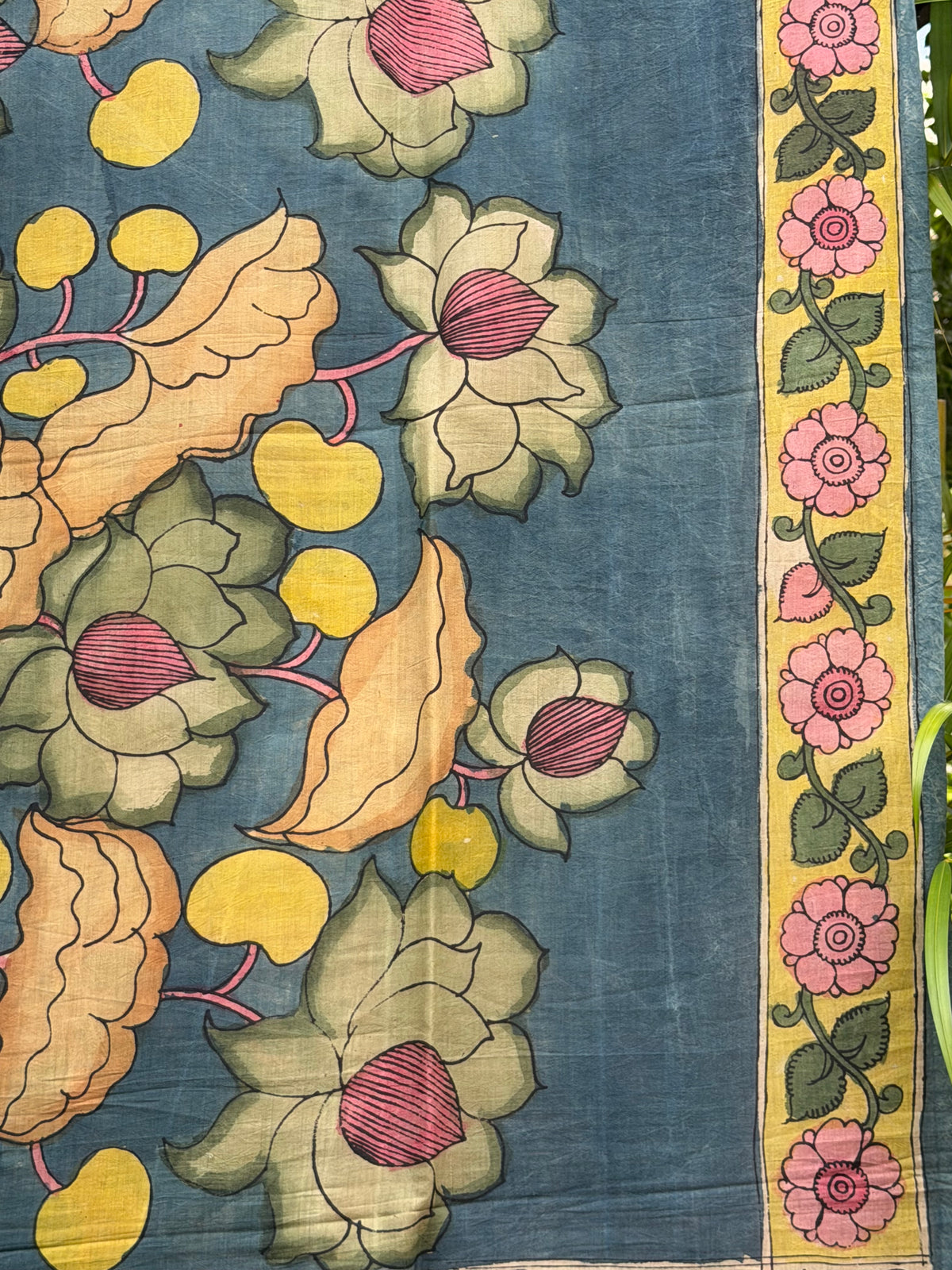 Silkcotton penkalamkari saree