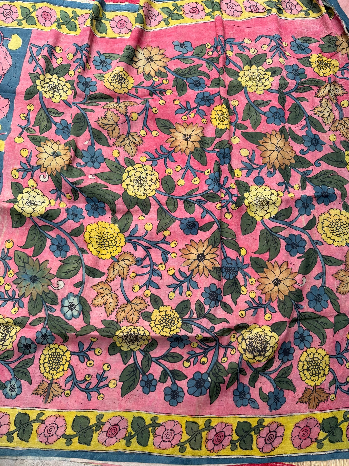 Silkcotton penkalamkari saree