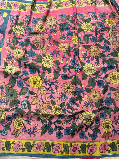 Silkcotton penkalamkari saree
