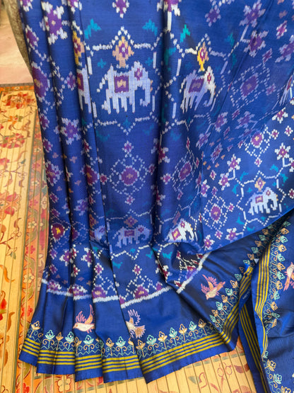 Pure Silk Patola With Aari Work Embroidery