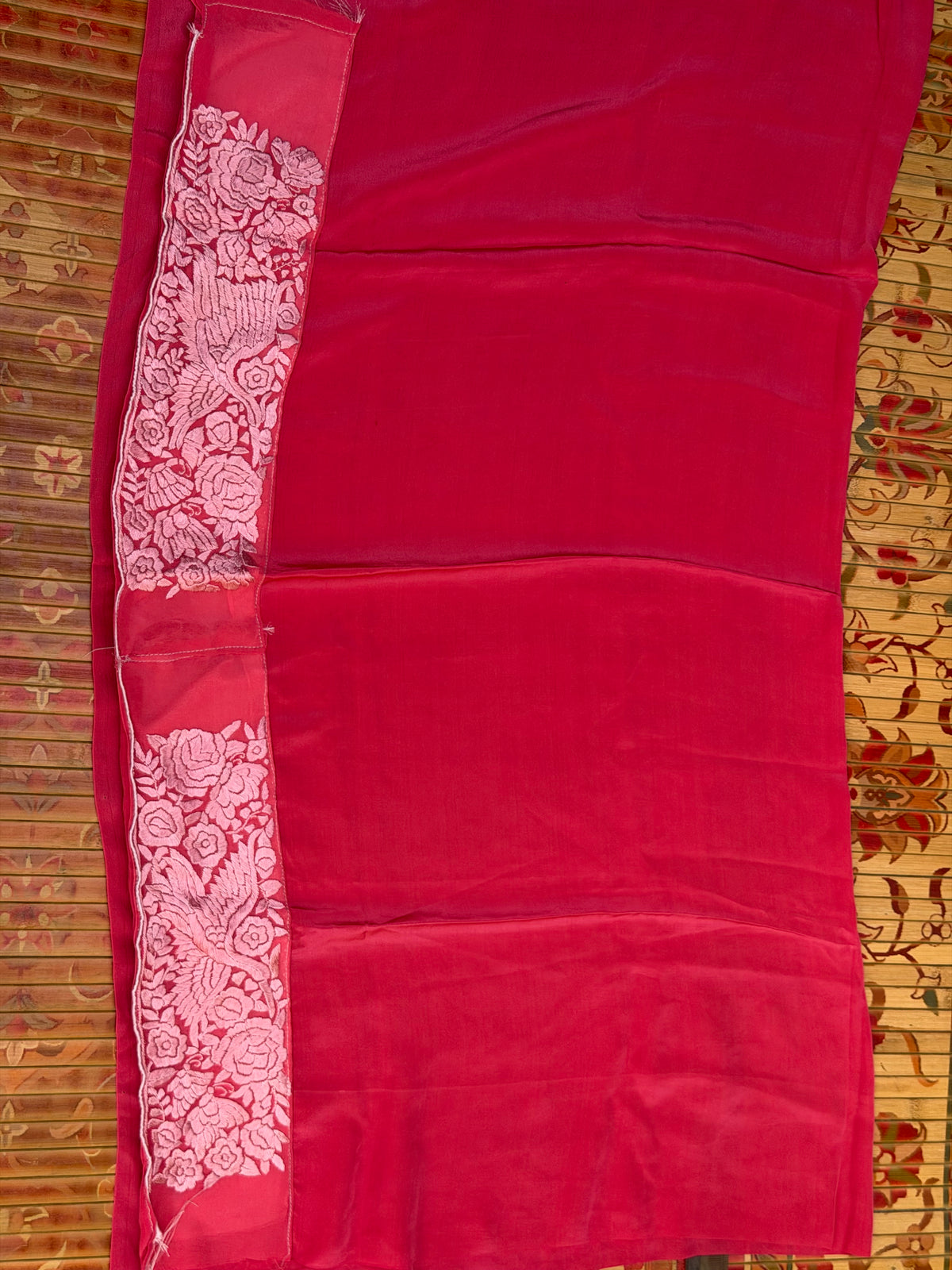 Pure Silk Georgette with Hand Embroidery Saree