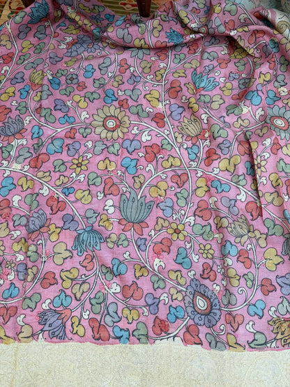Tussar Chikankari X Penkalamkari