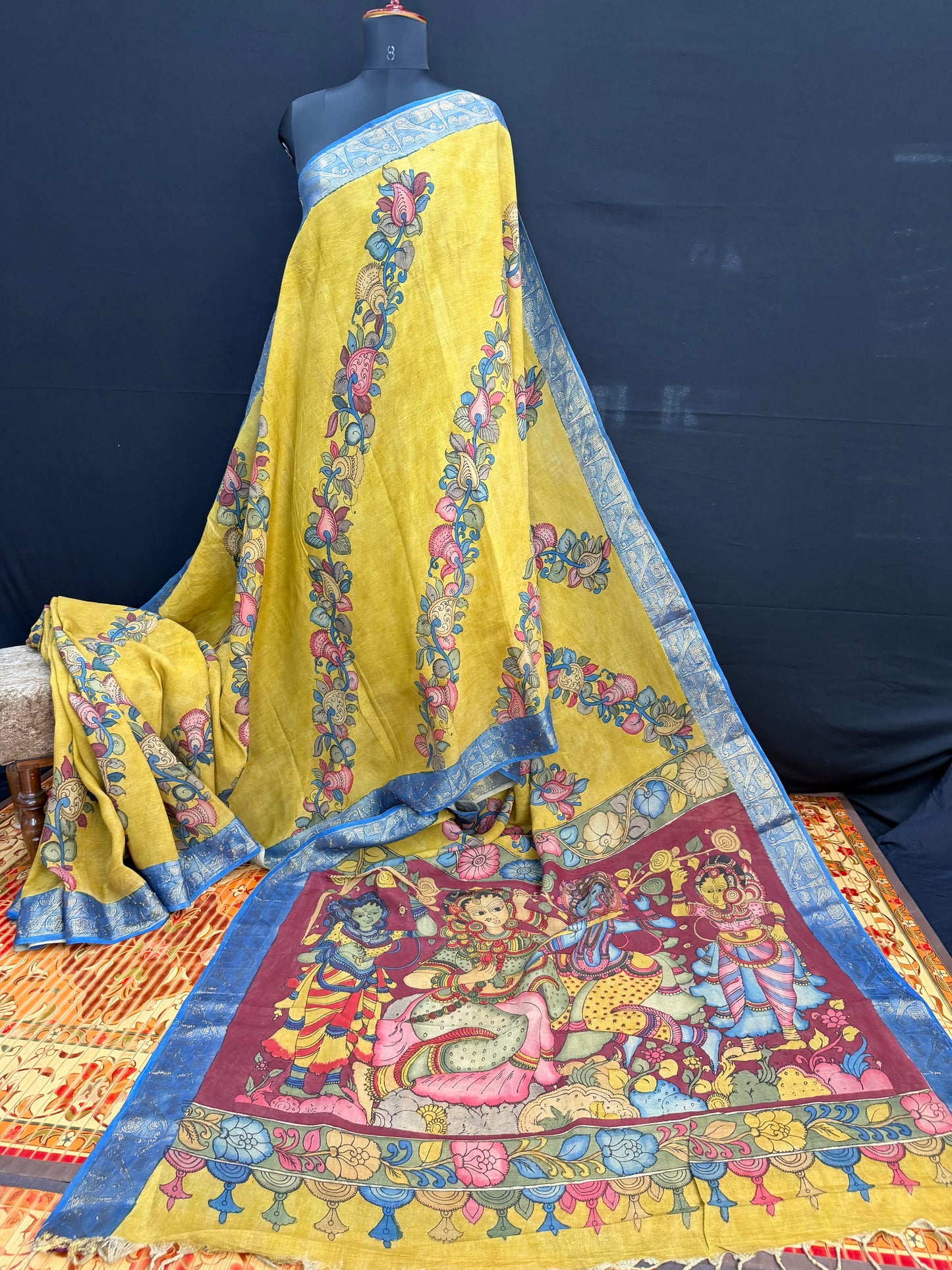 Silkcotton Penkalamkari Saree