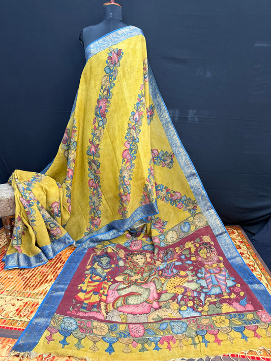 Silkcotton Penkalamkari Saree