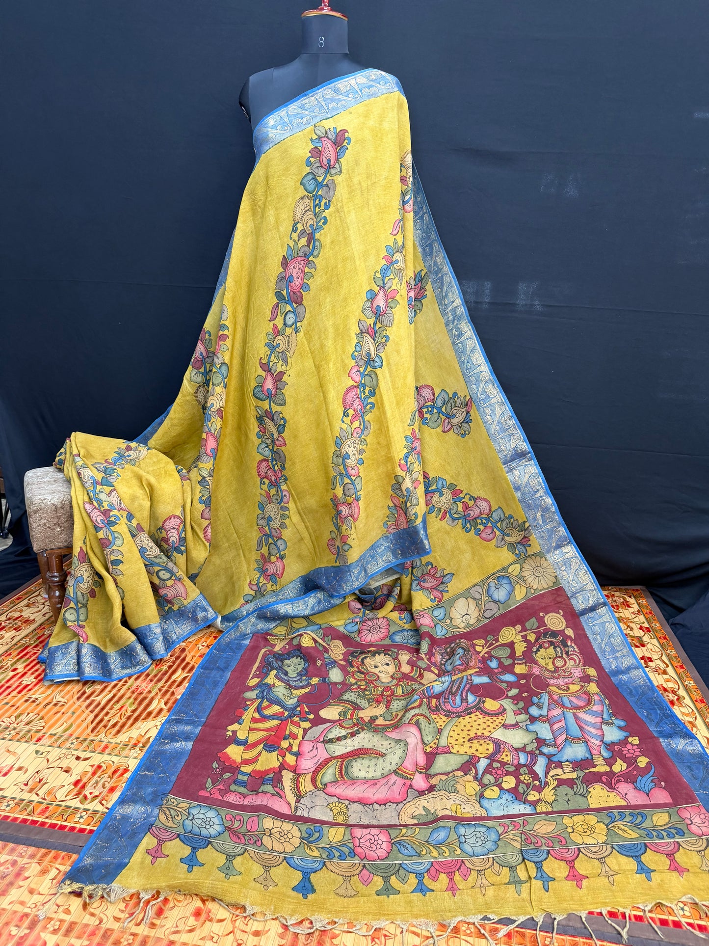 Silkcotton Penkalamkari Saree