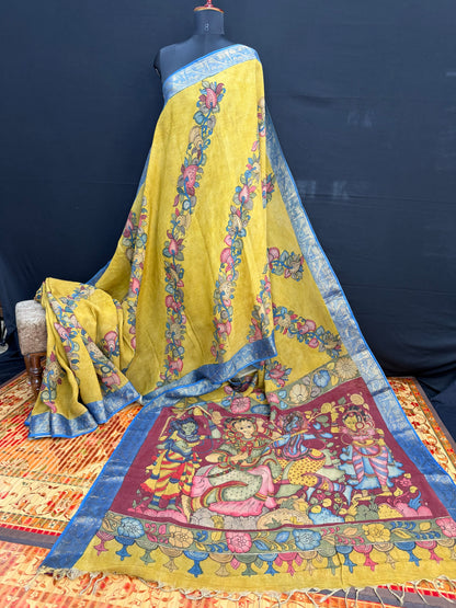 Silkcotton Penkalamkari Saree