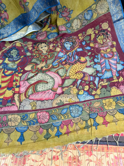 Silkcotton Penkalamkari Saree