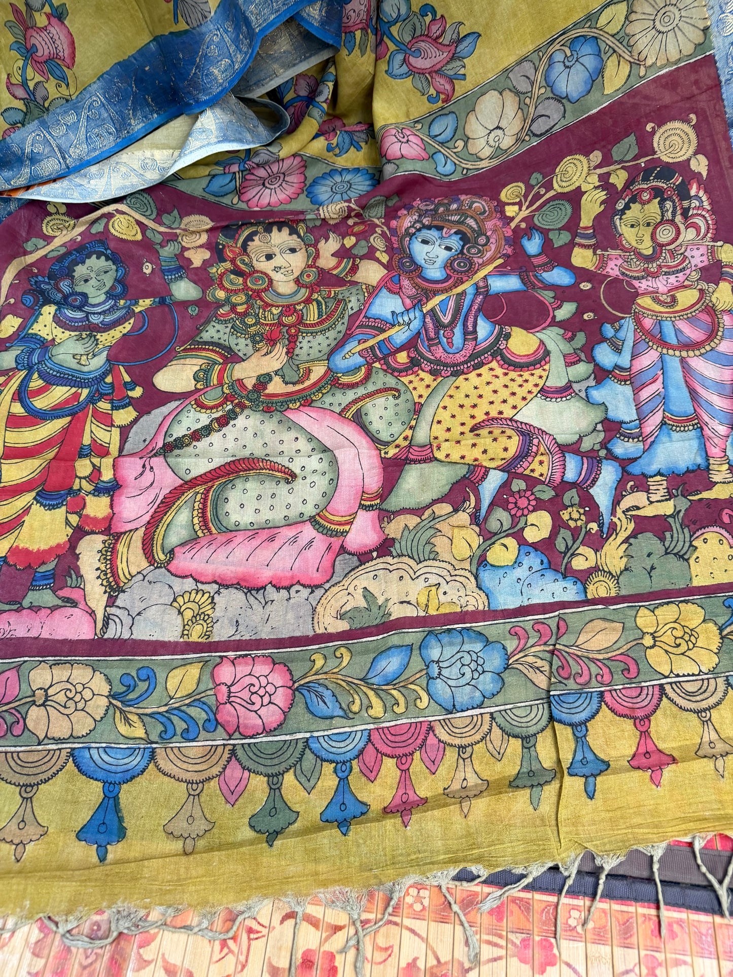 Silkcotton Penkalamkari Saree
