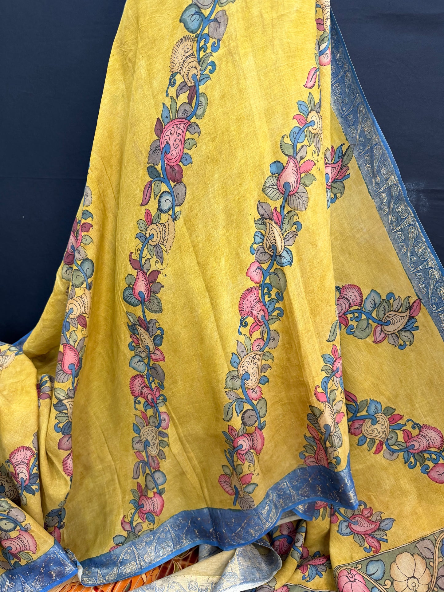Silkcotton Penkalamkari Saree