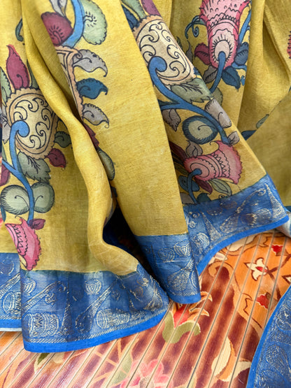 Silkcotton Penkalamkari Saree