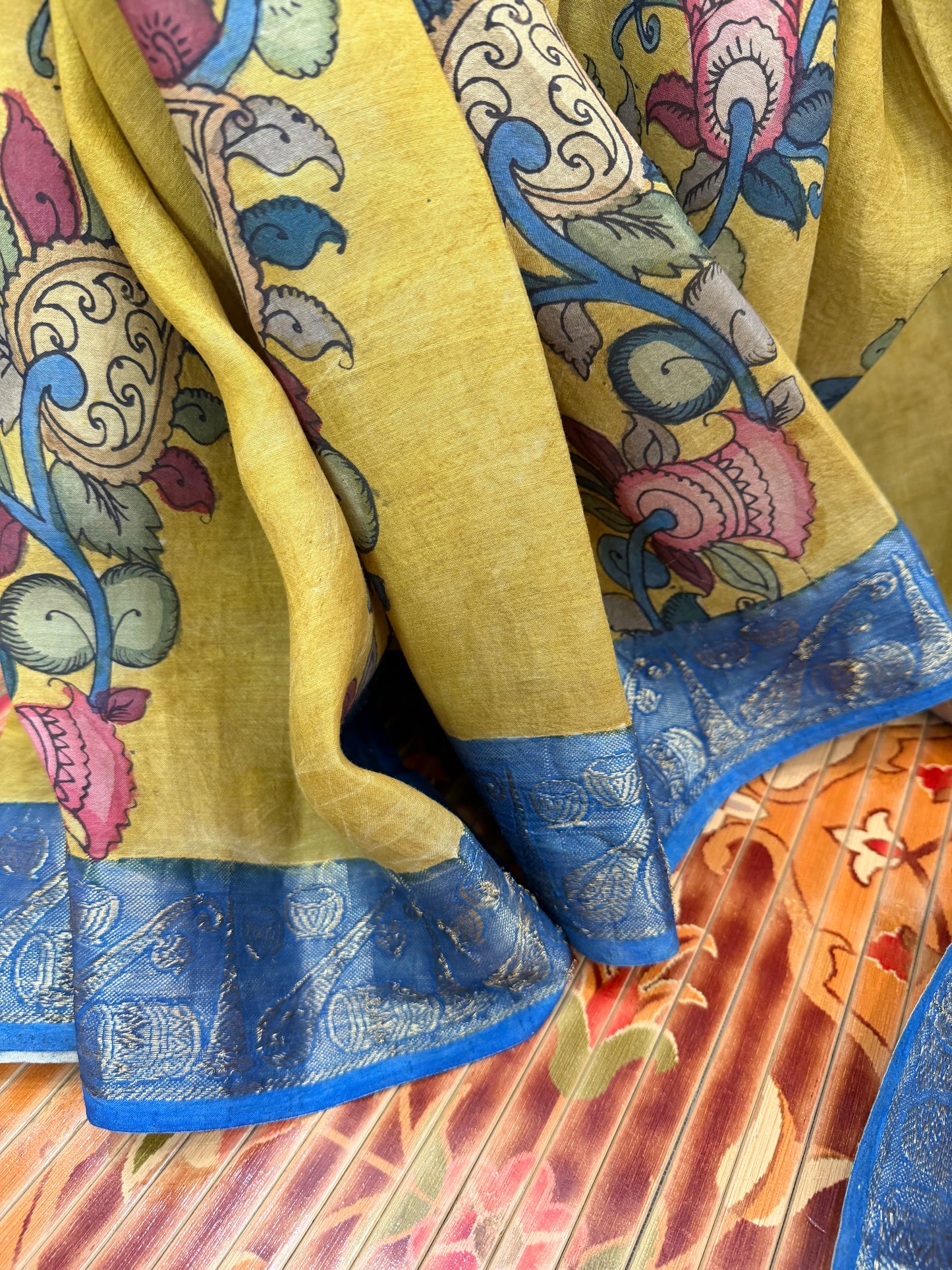 Silkcotton Penkalamkari Saree