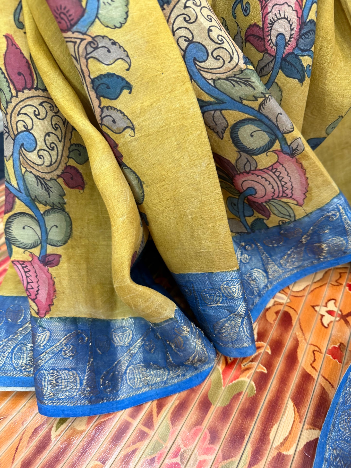 Silkcotton Penkalamkari Saree