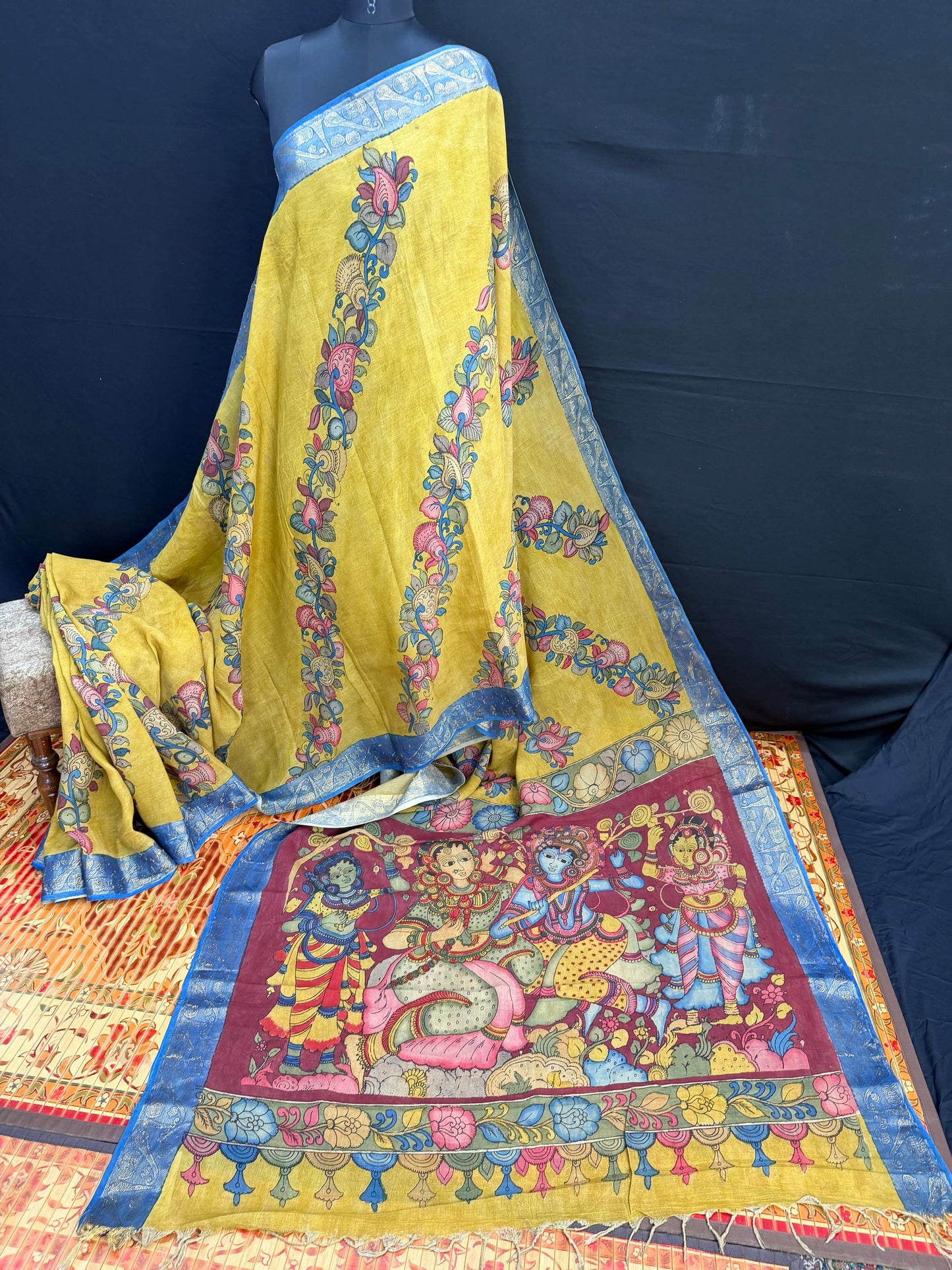 Silkcotton Penkalamkari Saree