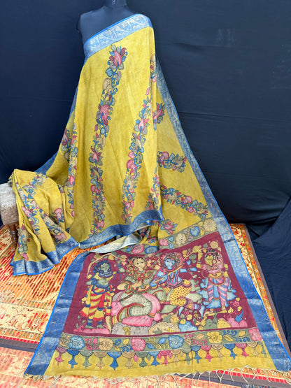 Silkcotton Penkalamkari Saree