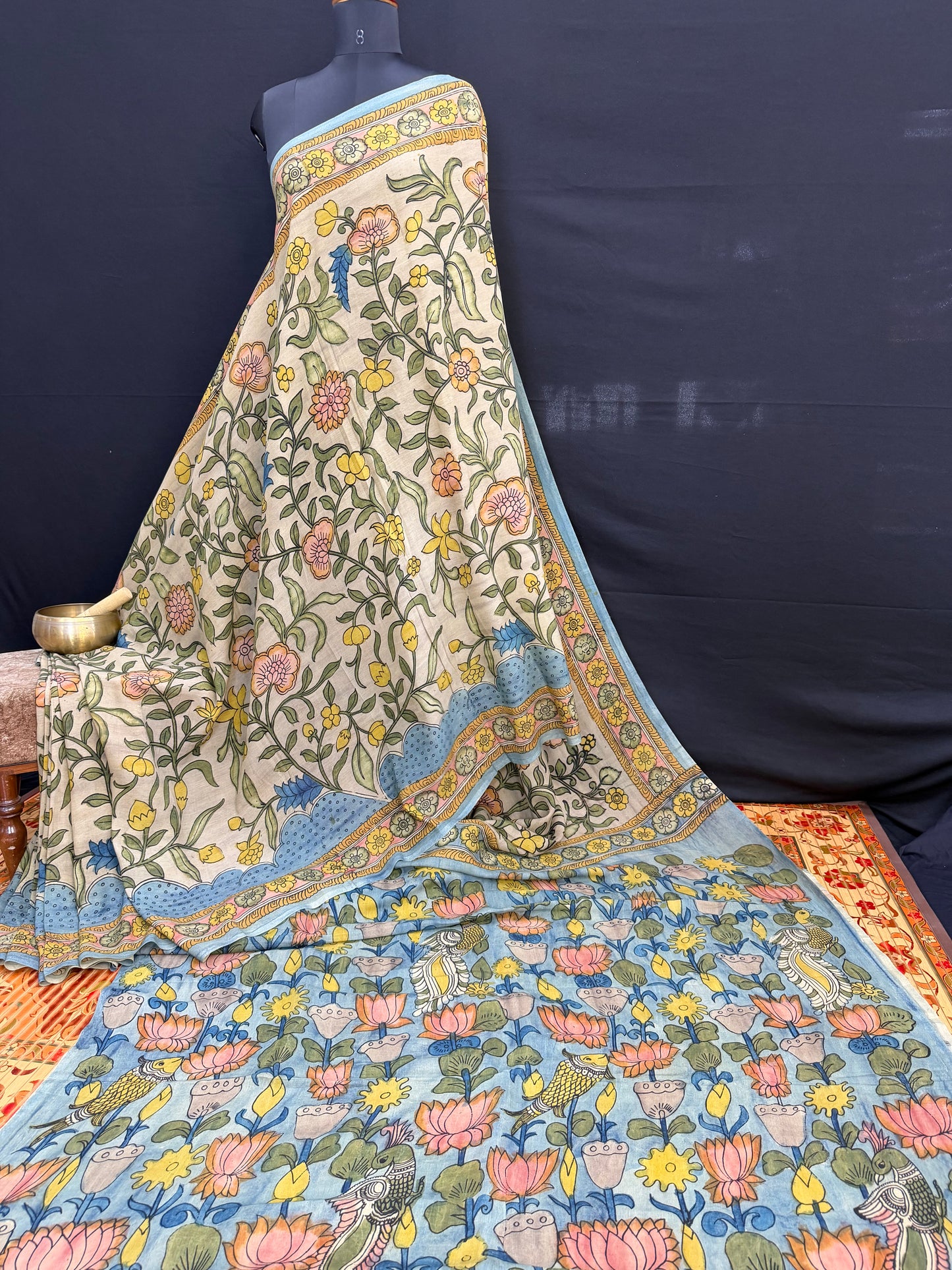 Silkcotton Penkalamkari Saree