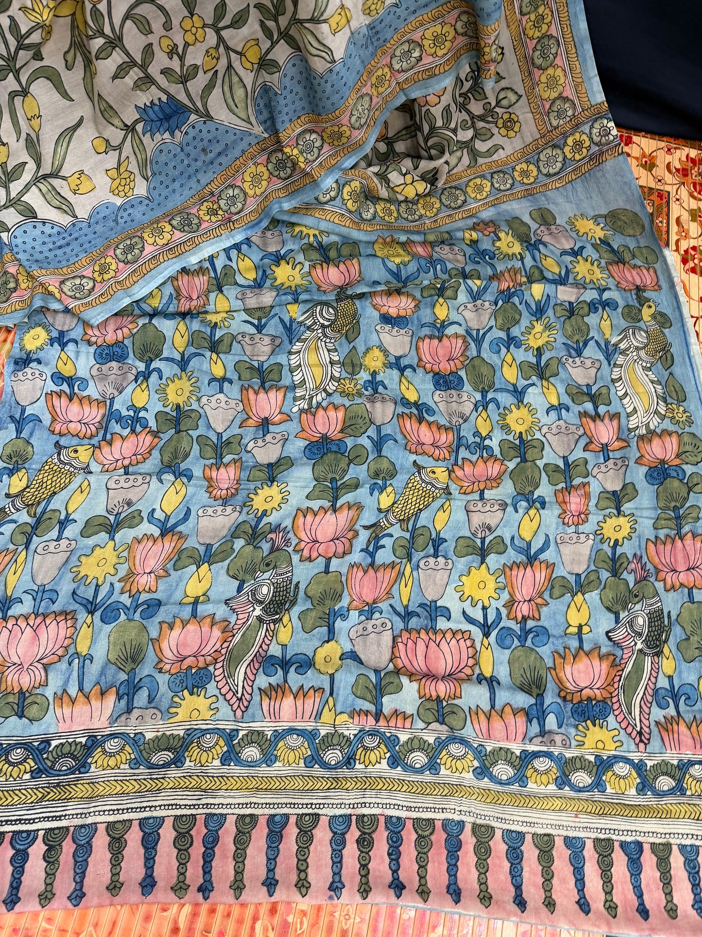 Silkcotton Penkalamkari Saree