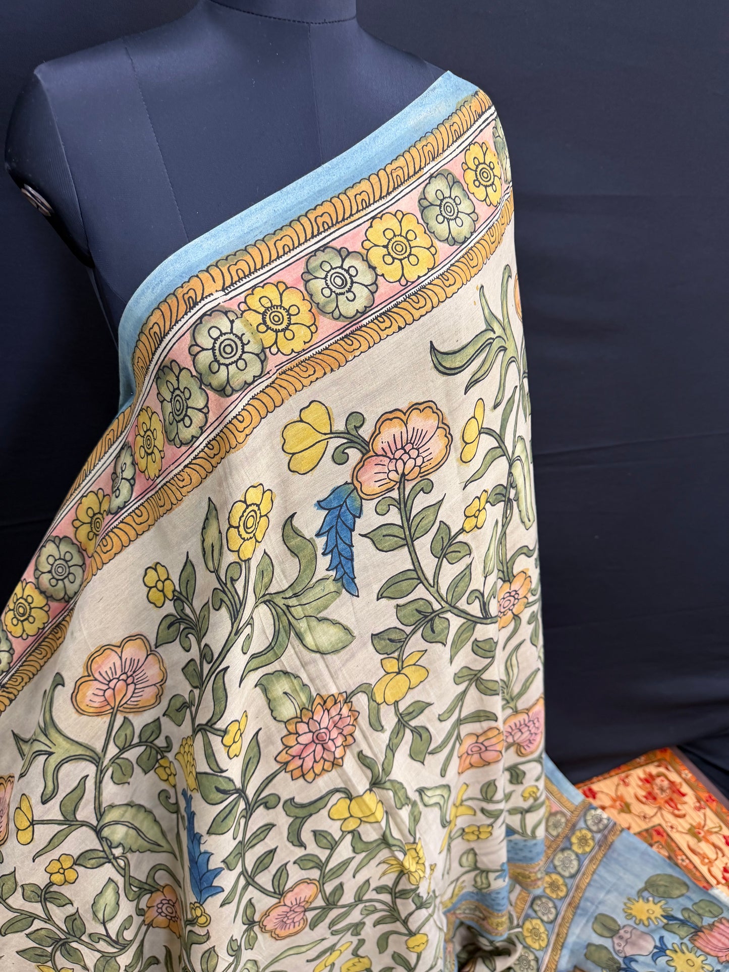 Silkcotton Penkalamkari Saree