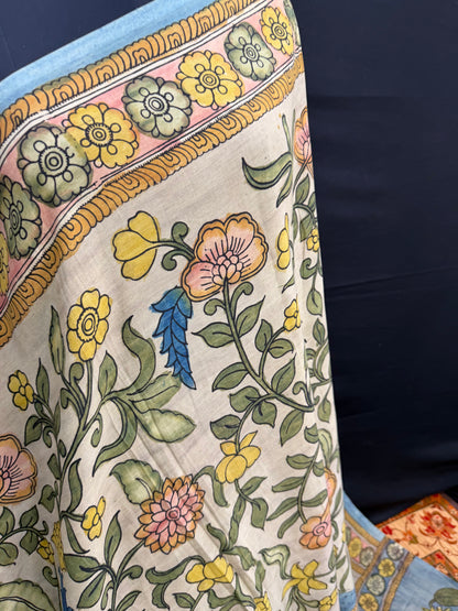 Silkcotton Penkalamkari Saree