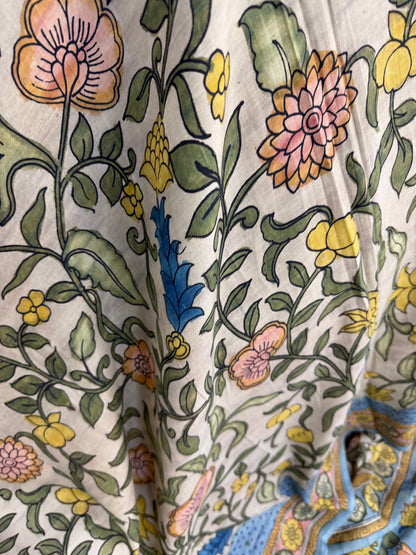 Silkcotton Penkalamkari Saree