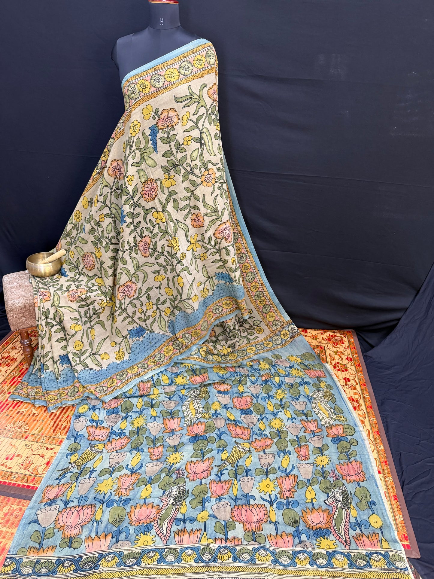 Silkcotton Penkalamkari Saree