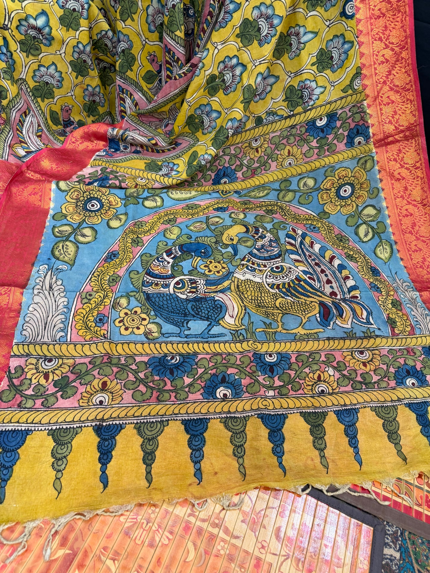 Silkcotton Penkalamkari Saree