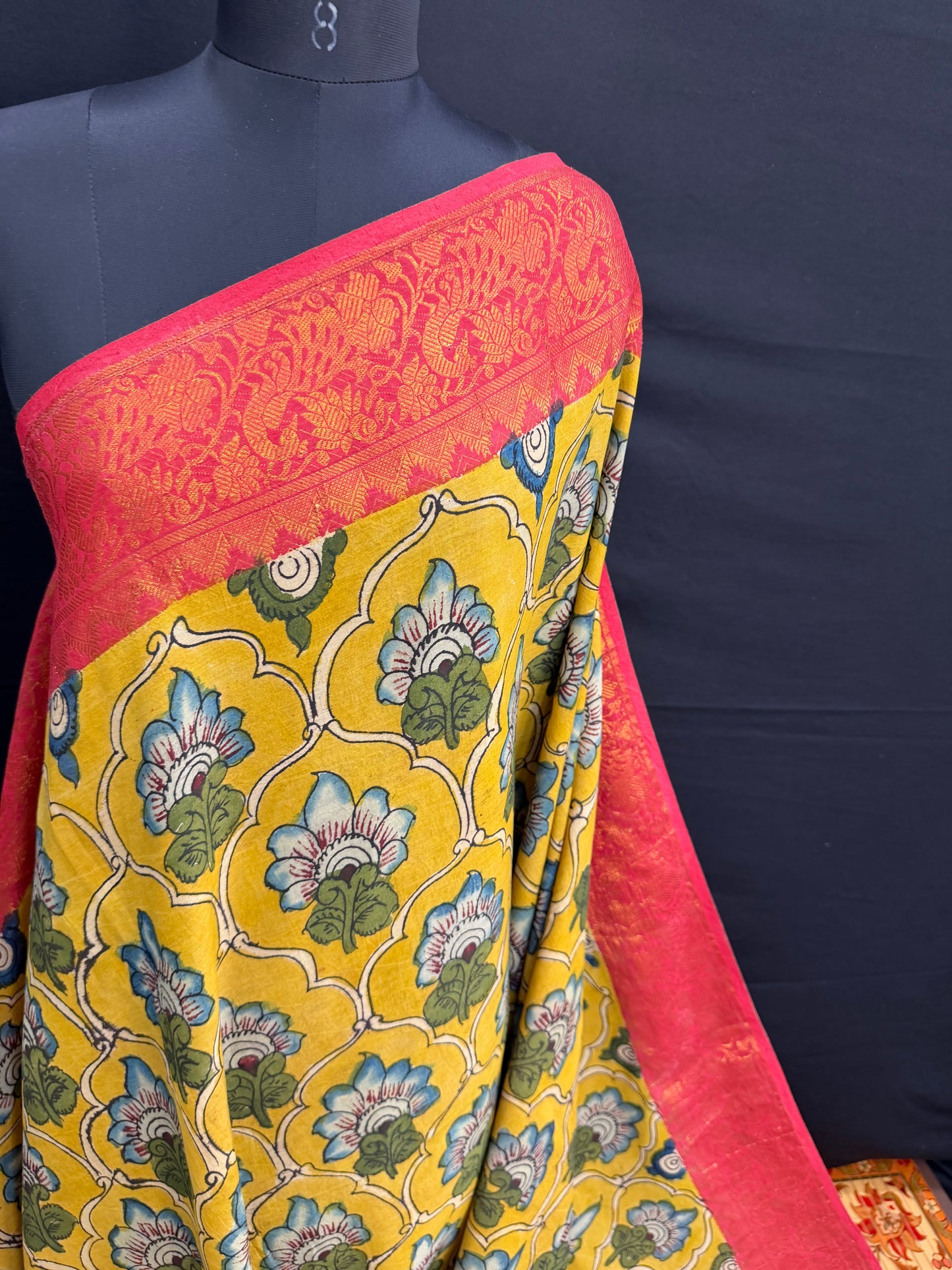 Silkcotton Penkalamkari Saree