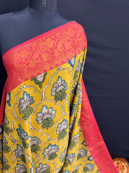 Silkcotton Penkalamkari Saree