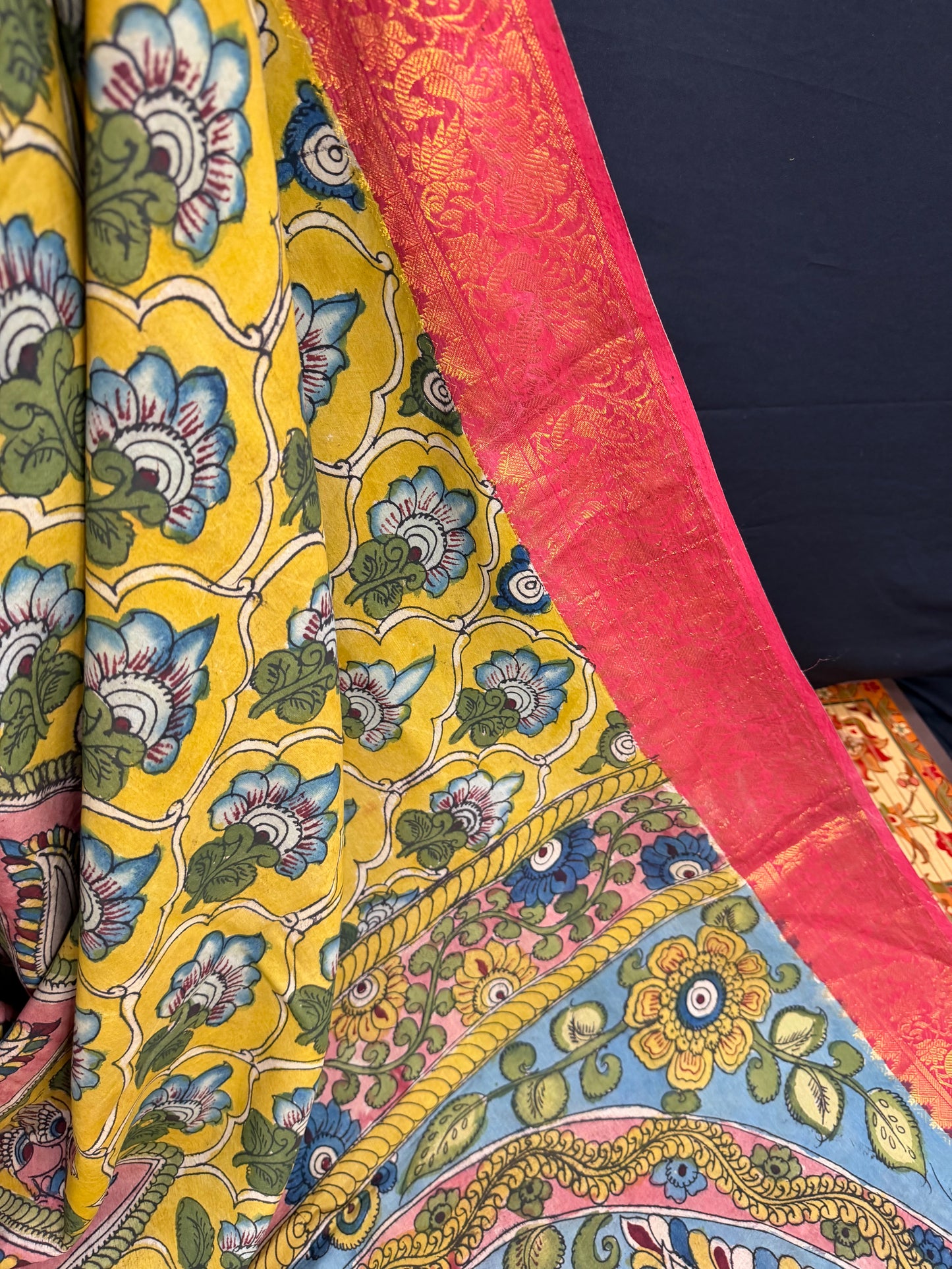 Silkcotton Penkalamkari Saree