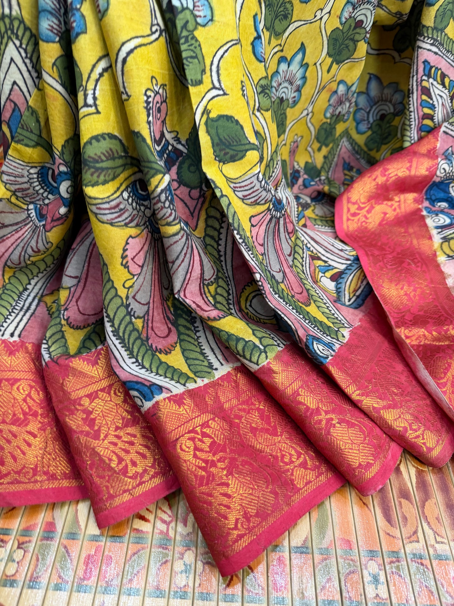 Silkcotton Penkalamkari Saree
