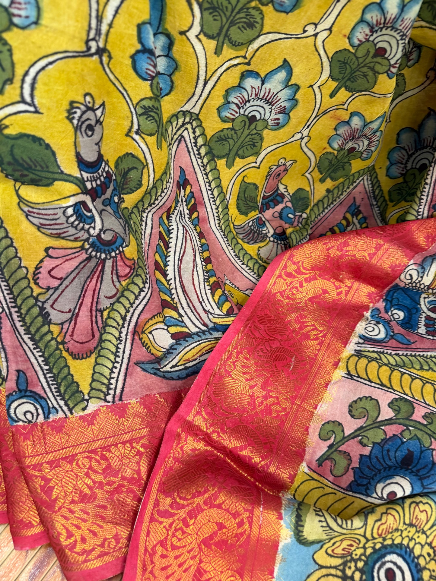 Silkcotton Penkalamkari Saree