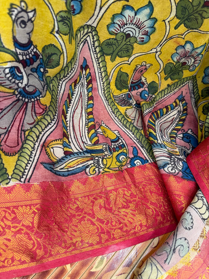 Silkcotton Penkalamkari Saree