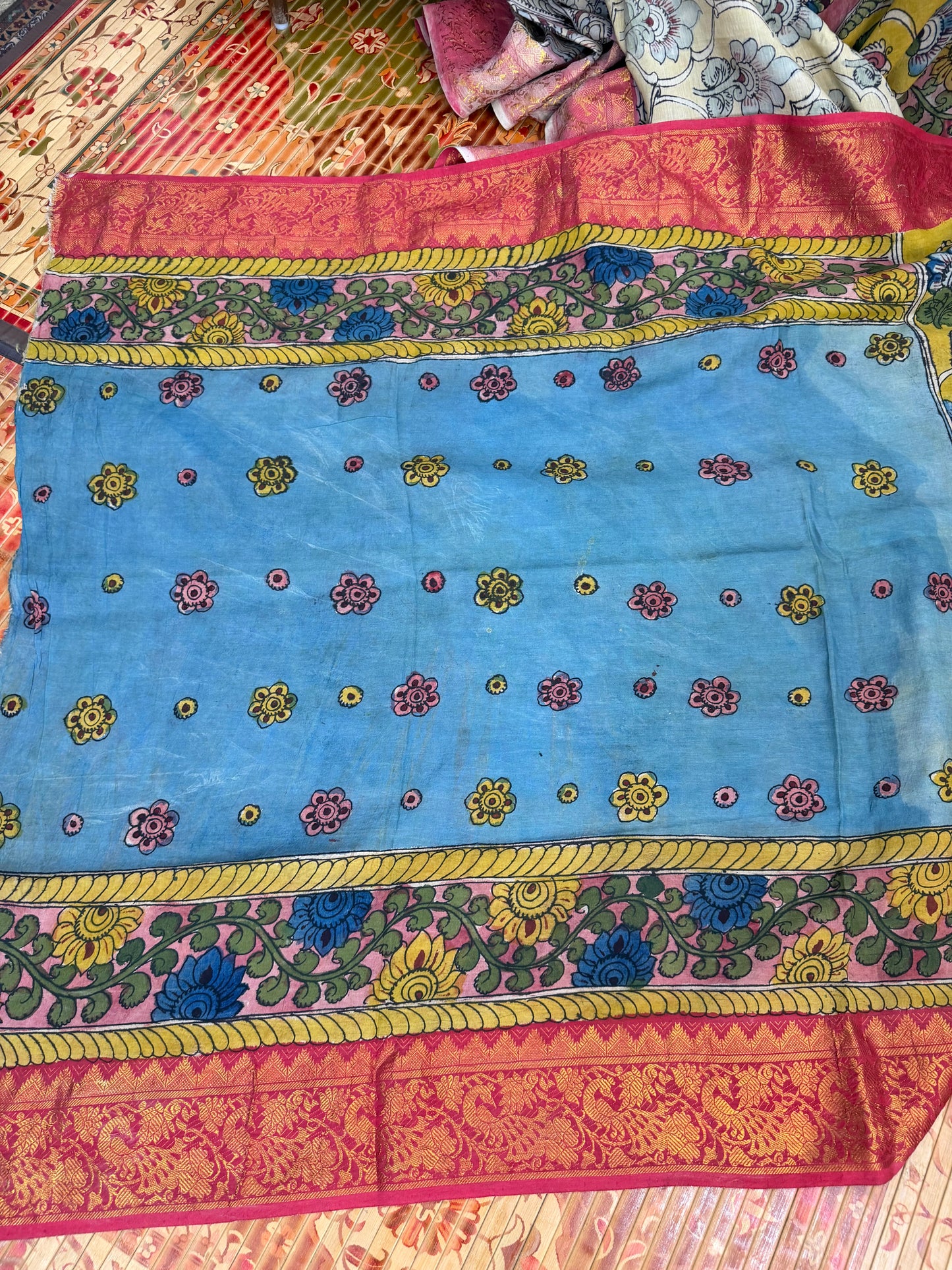 Silkcotton Penkalamkari Saree