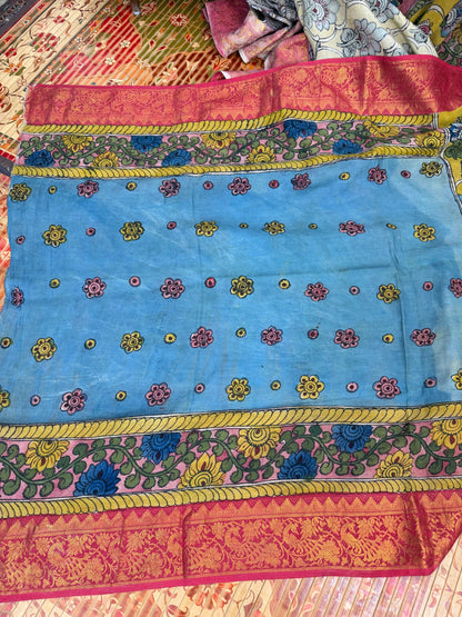 Silkcotton Penkalamkari Saree