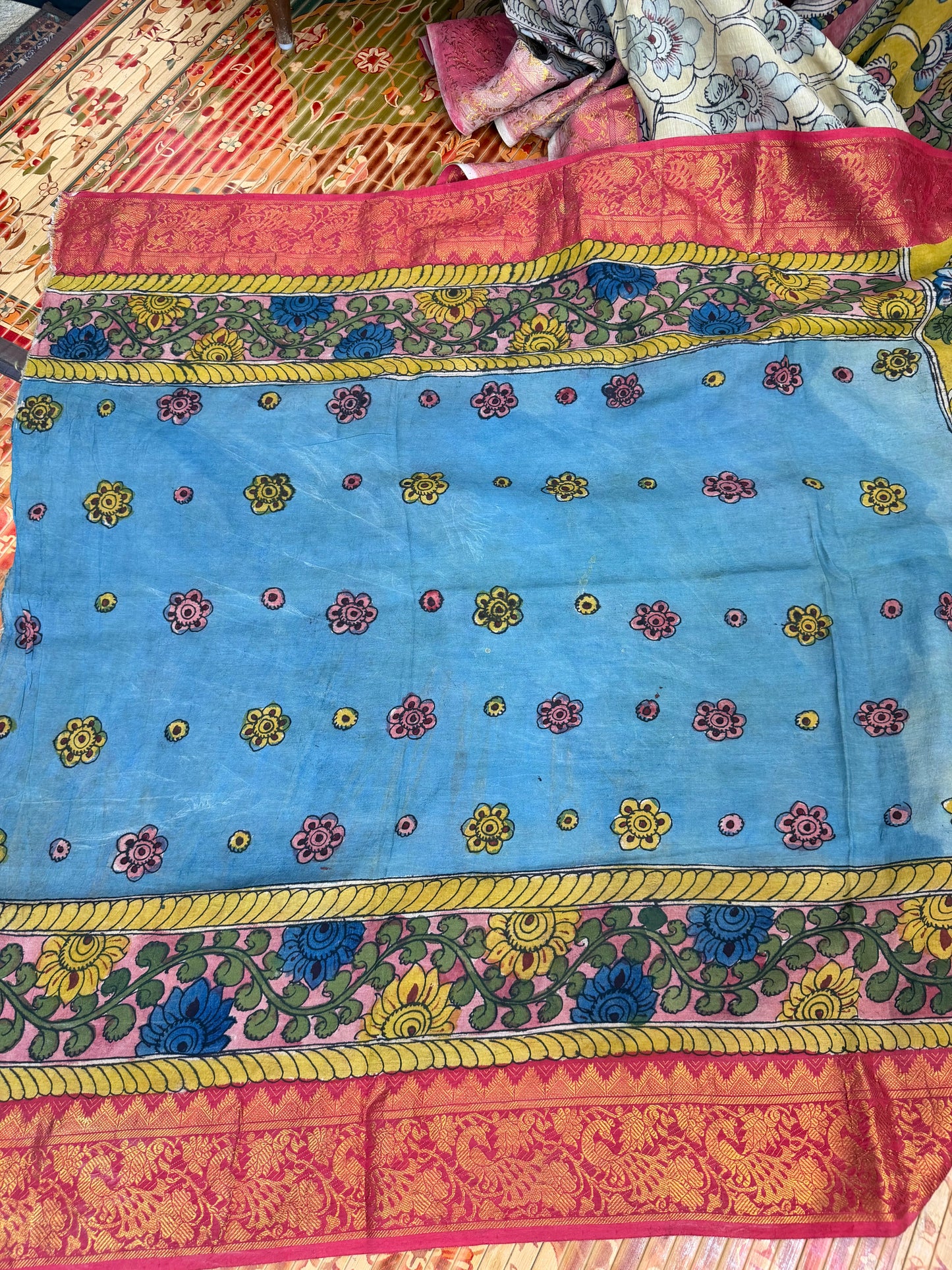 Silkcotton Penkalamkari Saree
