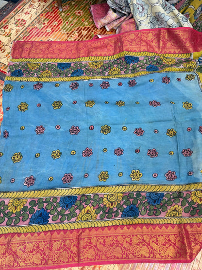Silkcotton Penkalamkari Saree