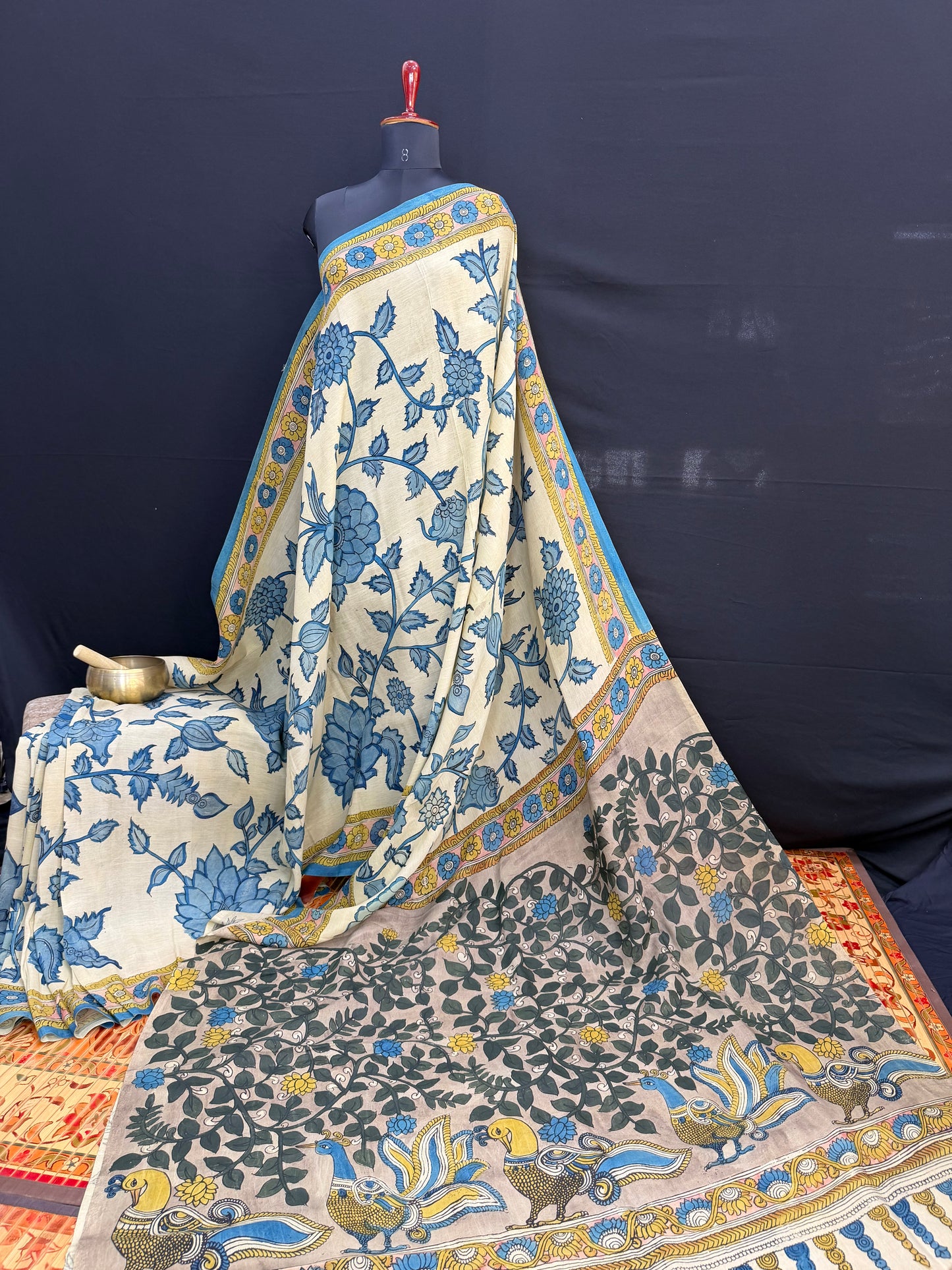 Silkcotton Penkalamkari Saree