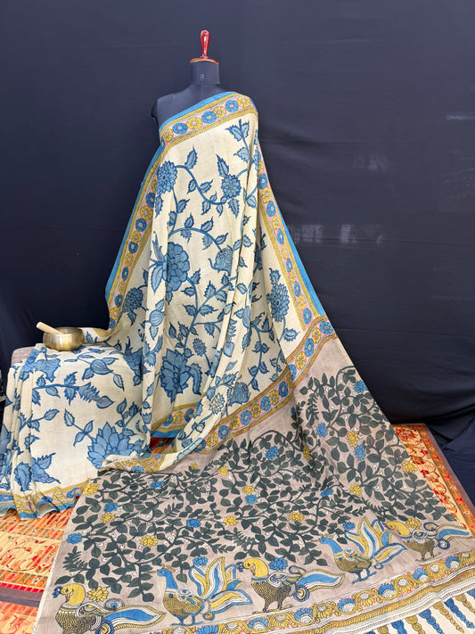 Silkcotton Penkalamkari Saree