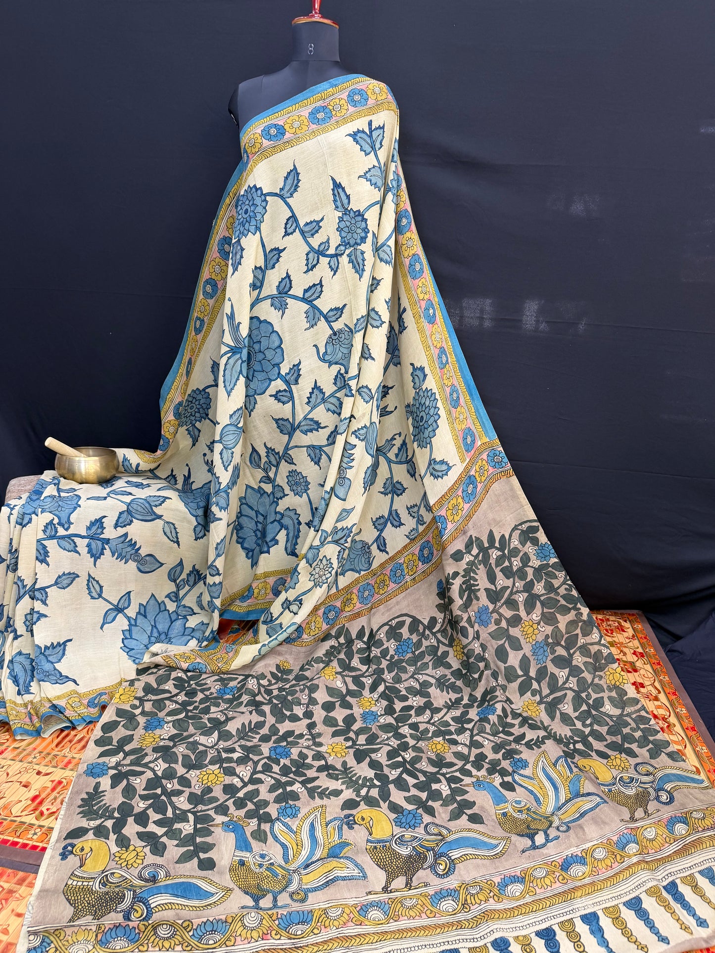 Silkcotton Penkalamkari Saree