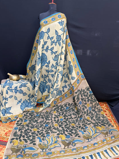 Silkcotton Penkalamkari Saree